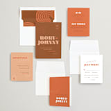 "Rory" - Wedding Invitations in Rust by Alaina Cherup - Invitation Suite