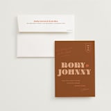 "Rory" - Wedding Invitations in Rust by Alaina Cherup - Invitation with Envelope