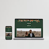 "Bridal Bouquet" - Wedding Invitations in Verde by Kindred Fields - FREE Wedding Website