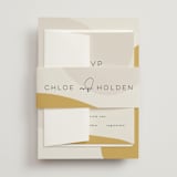"Organic shapes" - Wedding Invitations in Mustard by Morgan Kendall - Assembled