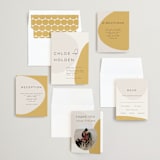 "Organic shapes" - Wedding Invitations in Mustard by Morgan Kendall - Invitation Suite
