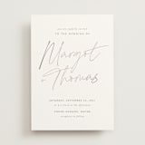 "Ethereal Names" - Wedding Invitations in Plum by Carolyn MacLaren - Front
