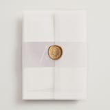 "Ethereal Names" - Wedding Invitations in Plum by Carolyn MacLaren - Vellum Wrap with Wax Seal