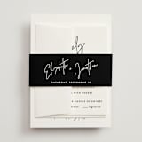 "Marked" - Wedding Invitations in Snow by JoAnn Jinks - Assembled with Belly Band