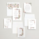 "Wesleyan Hill" - Wedding Invitations in Wildflower by Jennifer Wick - Invitation Suite