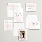 "Painterly" - Wedding Invitations in Blush by Kelly Schmidt - Invitation Suite