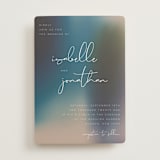 "Mystique" - Wedding Invitations in Ocean by Lisa McLean - Front