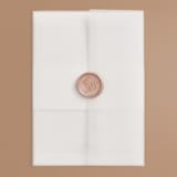"Essential" - Wedding Invitations in Mist by Design Lotus - Vellum Wrap with Wax Seal