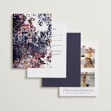 "Floral Cascade" - Wedding Invitations in Navy by Phrosné Barwood - Back of Card