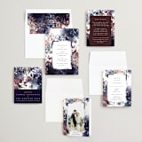 "Floral Cascade" - Wedding Invitations in Navy by Phrosné Barwood - Invitation Suite