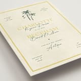 "Coastal Drift" - Wedding Invitations in Caribbean Citrus by Pixel and Hank - Detail