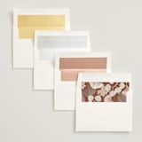 "Leaf Cascade" - Wedding Invitations in Latte by Alethea and Ruth - Envelope Liner Options
