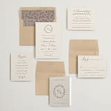 "Delicate monogram" - Wedding Invitations in Ecru by Hooray Creative - Invitation Suite
