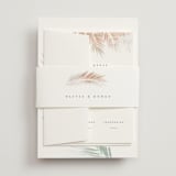 "Painted Leaves" - Wedding Invitations in Coconut by Owl and Toad - Assembled