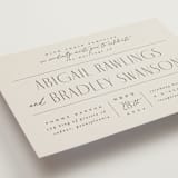 "Moderne" - Wedding Invitations in Graphite by Everett Paper Goods - Close-Up