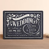 "Alabaster Florals" - Wedding Invitations in Slate by Jennifer Wick - Front