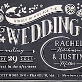 "Alabaster Florals" - Wedding Invitations in Slate by Jennifer Wick - Close-Up