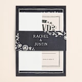 "Alabaster Florals" - Wedding Invitations in Slate by Jennifer Wick - Assembled