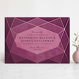 "Abstract Jewel" - Wedding Invitations in Amethyst by Rebecca Bowen - Front
