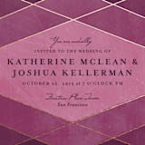 "Abstract Jewel" - Wedding Invitations in Amethyst by Rebecca Bowen - Close-Up