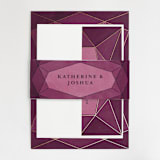 "Abstract Jewel" - Wedding Invitations in Amethyst by Rebecca Bowen - Assembled