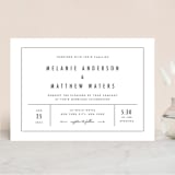 "Between the Lines" - Wedding Invitations in Blazer by Fine and Dandy Paperie - Front