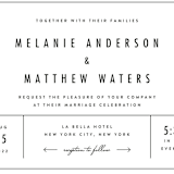 "Between the Lines" - Wedding Invitations in Blazer by Fine and Dandy Paperie - Close-Up
