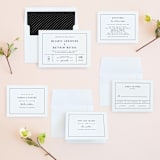 "Between the Lines" - Wedding Invitations in Blazer by Fine and Dandy Paperie - Invitation Suite