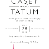 "Skyline - Washington DC" - Wedding Invitations in Magenta by Laura Condouris - Close-Up