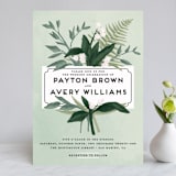 "Botanical Name Plate" - Wedding Invitations in Sage by Shiny Penny Studio - Front