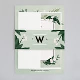 "Botanical Name Plate" - Wedding Invitations in Sage by Shiny Penny Studio - Assembled