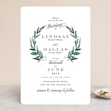 "Elegant Crest" - Wedding Invitations in Forest Green by Alethea and Ruth - Front