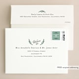 "Elegant Crest" - Wedding Invitations in Forest Green by Alethea and Ruth - FREE Recipient Addressing