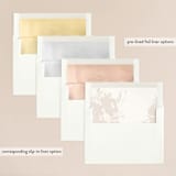 "Garden" - Wedding Invitations in Peach by Lori Wemple - Envelope Liner Options