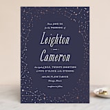 "Starlight" - Wedding Invitations in Blue Violet by Snow and Ivy - Front
