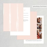"Single Swath" - Wedding Invitations in Blush by Angela Marzuki - Back of Card