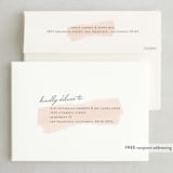 "Single Swath" - Wedding Invitations in Blush by Angela Marzuki - FREE Recipient Addressing