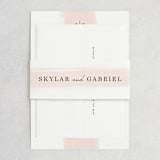 "Single Swath" - Wedding Invitations in Blush by Angela Marzuki - Assembled