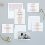 "Single Swath" - Wedding Invitations in Blush by Angela Marzuki - Invitation Suite