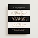 "Fashion District" - Wedding Invitations in Black Tie by Jill Means - Front
