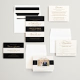 "Fashion District" - Wedding Invitations in Black Tie by Jill Means - Invitation Suite