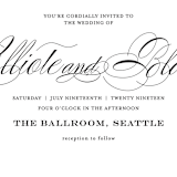 "Timeless Elegance" - Wedding Invitations in Black Night by AK Graphics - Close-Up