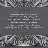 "Art Deco Frame" - Wedding Invitations in Coal by Caitlin Mac - Close-Up