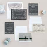 "Art Deco Frame" - Wedding Invitations in Coal by Caitlin Mac - Invitation Suite
