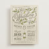 "Rustic Love" - Wedding Invitations in Parchment by GeekInk Design - Front