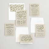 "Rustic Love" - Wedding Invitations in Parchment by GeekInk Design - Invitation Suite