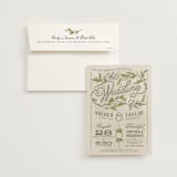 "Rustic Love" - Wedding Invitations in Parchment by GeekInk Design - Invitation with Envelope