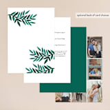 "Painted Greenery" - Wedding Invitations in Evergreen by Katharine Watson - Back of Card