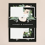 "Blooming Bouquet" - Wedding Invitations in Charcoal by Alethea and Ruth - Assembled