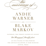 "divine" - Wedding Invitations in Gilded Gold by Jennifer Postorino - Close-Up